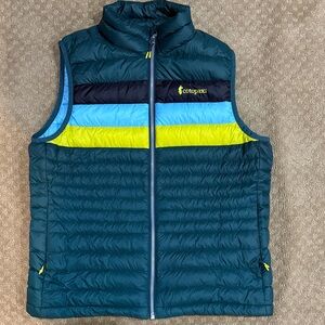 Cotopaxi Teal and Yellow Striped Vest